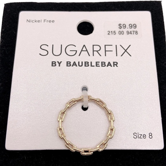 Sugarfix by Baublebar Gold Link Ring Size 8 New with tags! - Picture 1 of 2